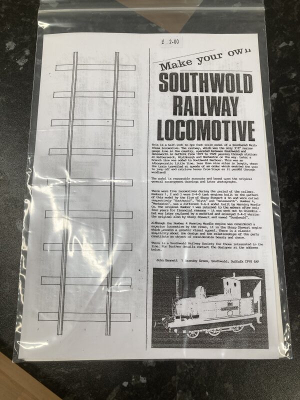 Blyth cardboard locomotive kit